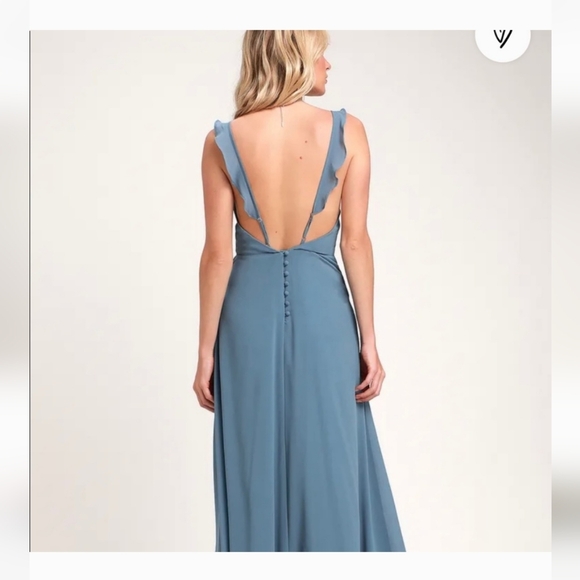 Lulus slate blue maxi dress XS - Picture 2 of 5